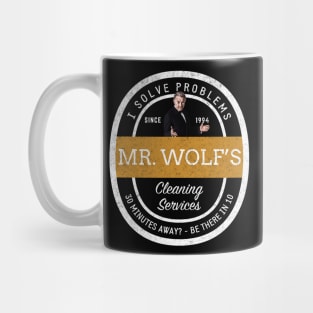 Mr. Wolf's Cleaning Services - modern vintage logo Mug